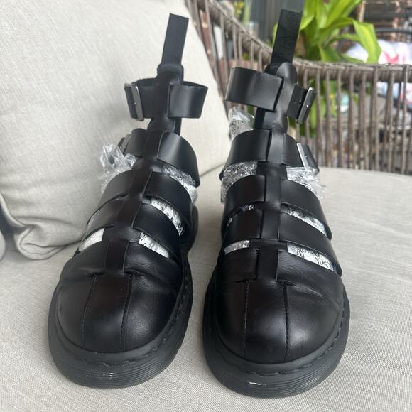 Dr.Martens Geraldo Gladiator Sandals Size 9 Mens/Womens 10, Black Leather - Picture 15 of 16